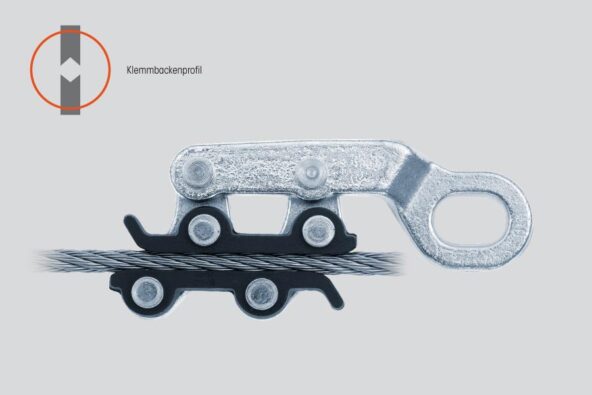 SEILSPANNKLEMME FÜR KUPFER- UND STAHLSEILE