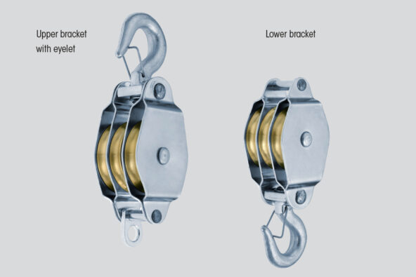 PULLEYS WITH FORGED SAFETY HOOKS, WITHOUT ROPE