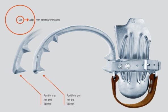 CLIMBING IRONS ACCORDING TO DIN 48345